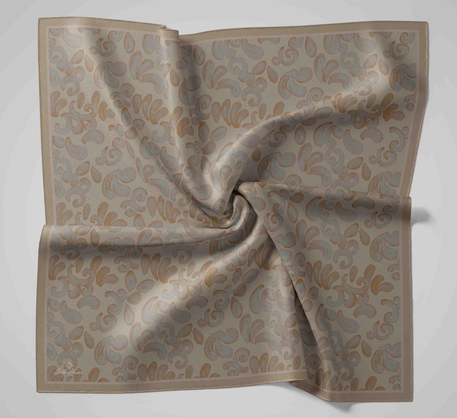 Silk Home Velora Eşarp IST 160004-14 Taş rengi-Mint Soyut Desen