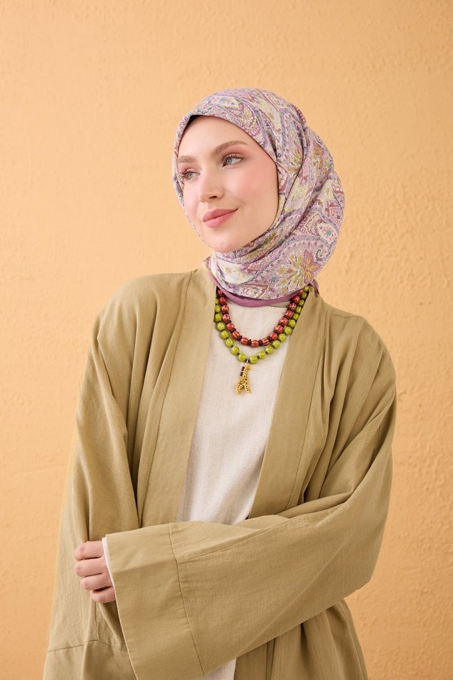 Silk Home Velora Eşarp Vintage Paisley Koyu Pudra