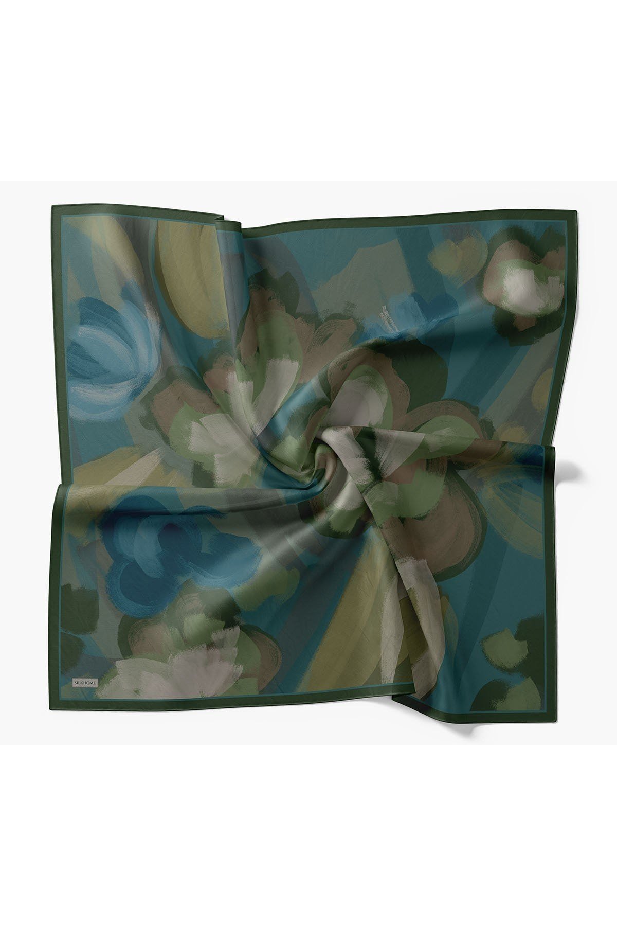 Silk Home Velora Eşarp Watercolor Koyu Yeşil