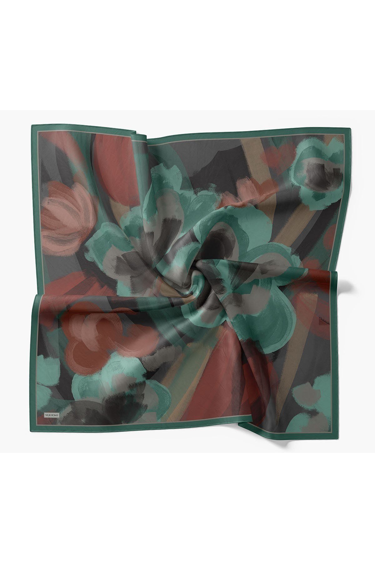 Silk Home Velora Eşarp Watercolor Petrol  Mavisi