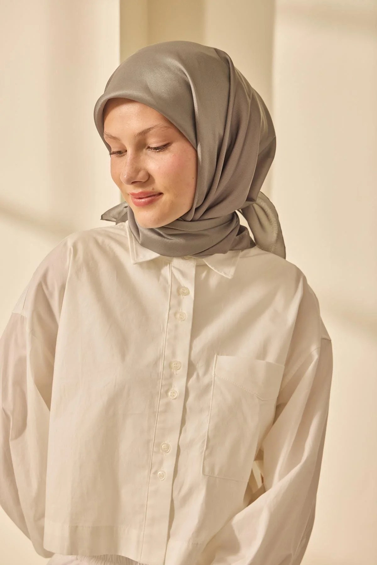 Silkhome Shiny Bej Işıltılı Eşarp