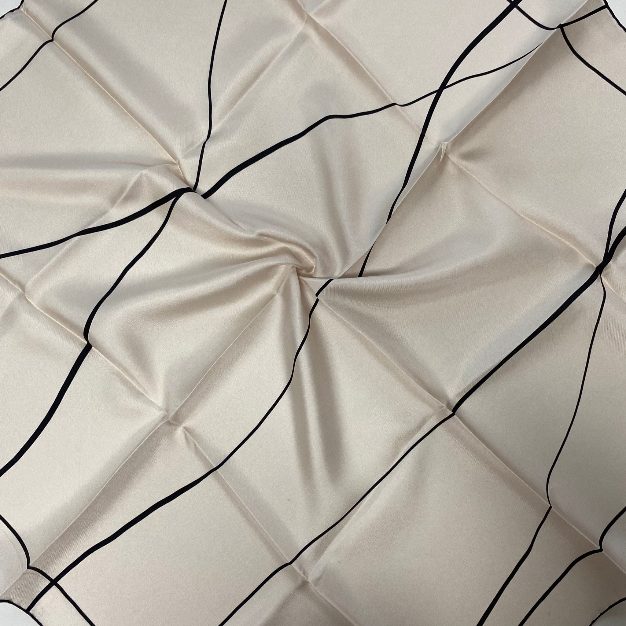 Sisley Sura Saf İpek Eşarp Krem Düz Desen 2038 - 012