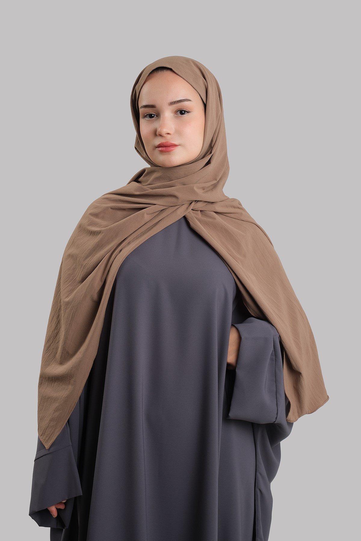 Taba Düz Klasik Şal İtalyan Dikişli Relax Kumaş Sade 202128_33