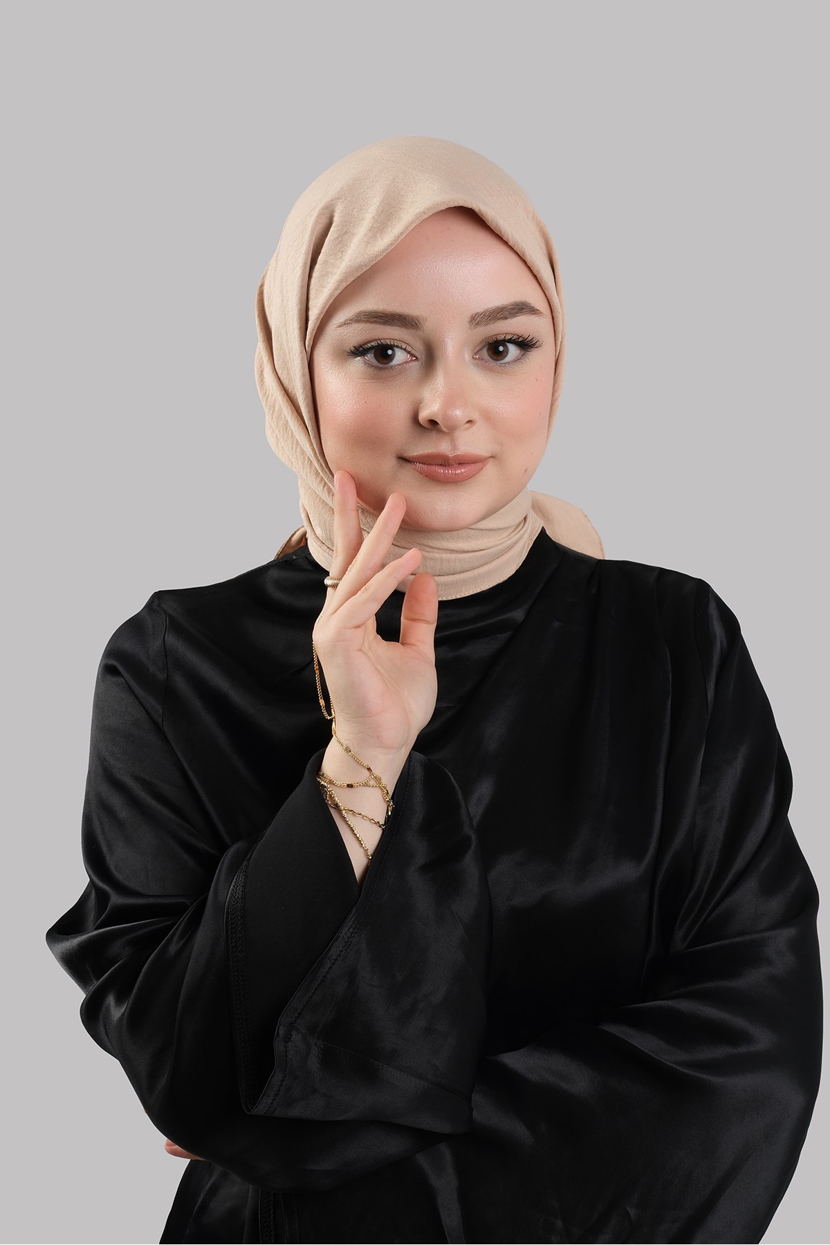 Ten Düz Klasik Eşarp İtalyan Dikişli Pamuk Caz Sade 202210_45
