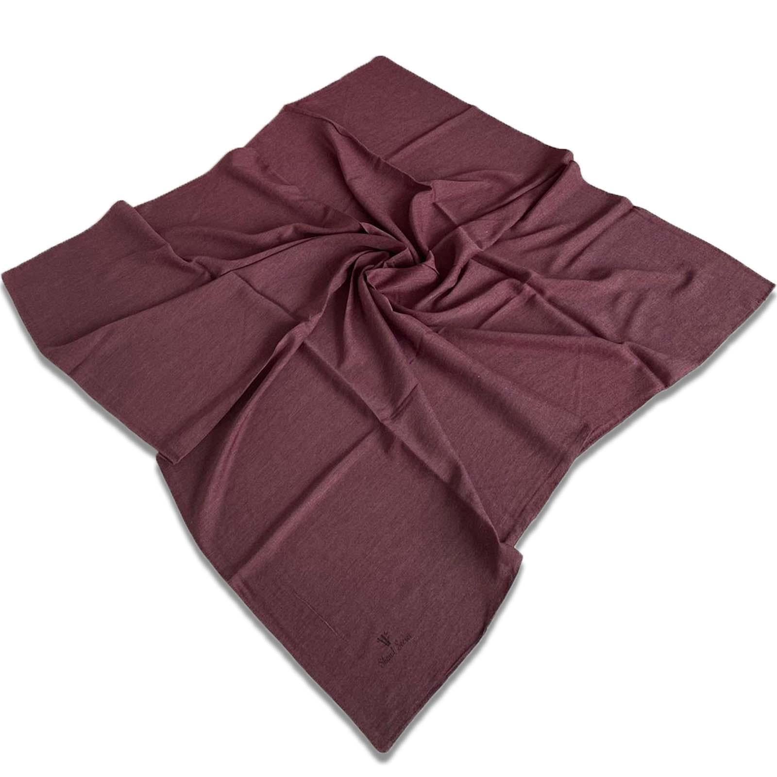 Viscon Cotton Eşarp Bordo Antrasit - 32047