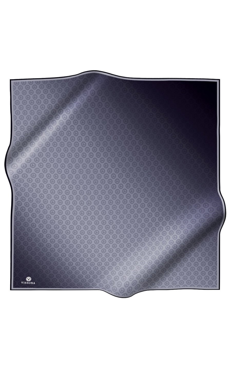 Vissona Tivil İpek Eşarp 11276 - 0001 Füme Monogram Desen