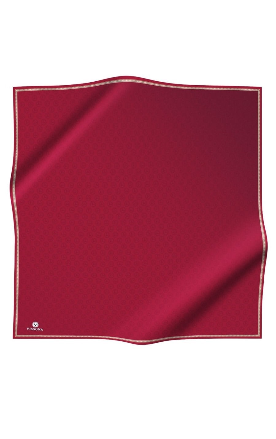 Vissona Tivil İpek Eşarp 11276 - 0018 Bordo Monogram Desen