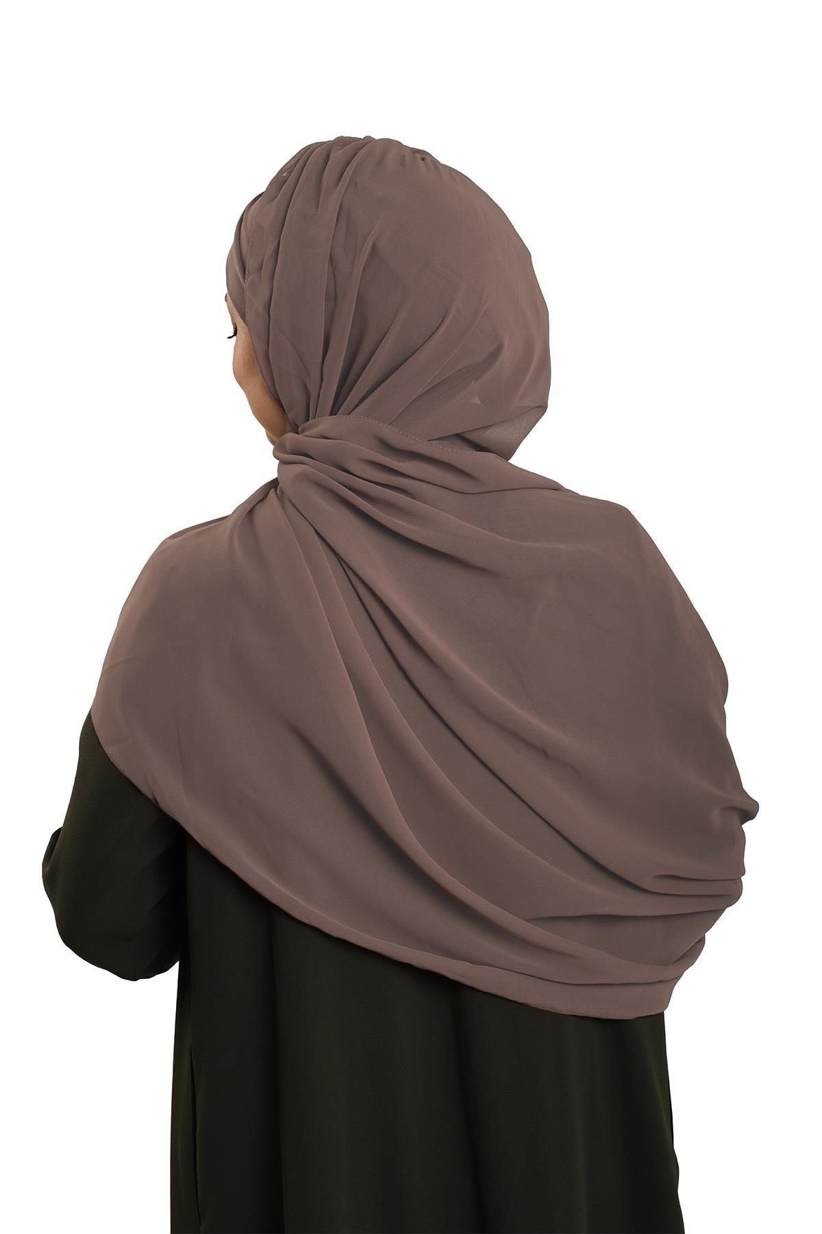 Vizon Pratik Hazır Geçmeli Bone Şal Şifon Drapeli 2507_10