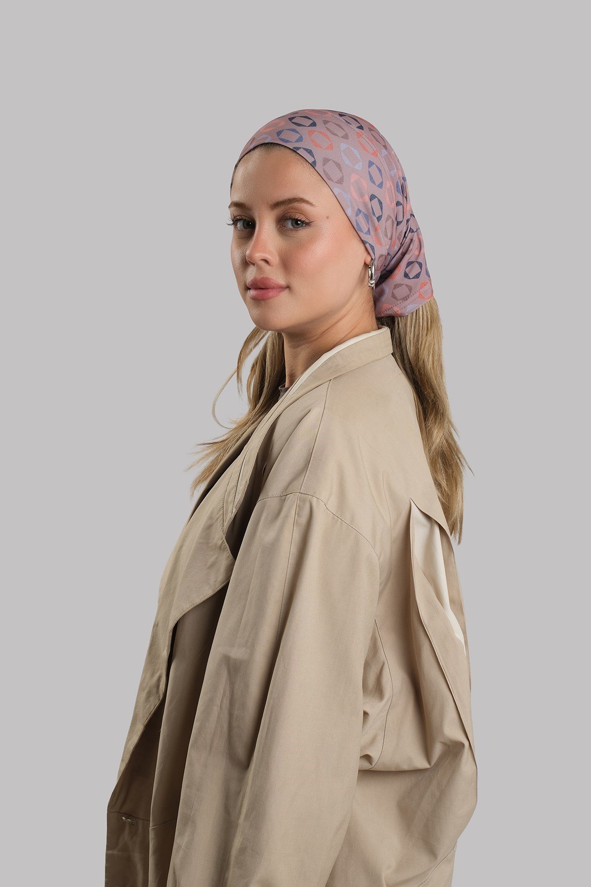 Vizon Pratik Hazır Geçmeli Buff Bandana Sandy Geometrik Desenli Boru Bone 2416_10