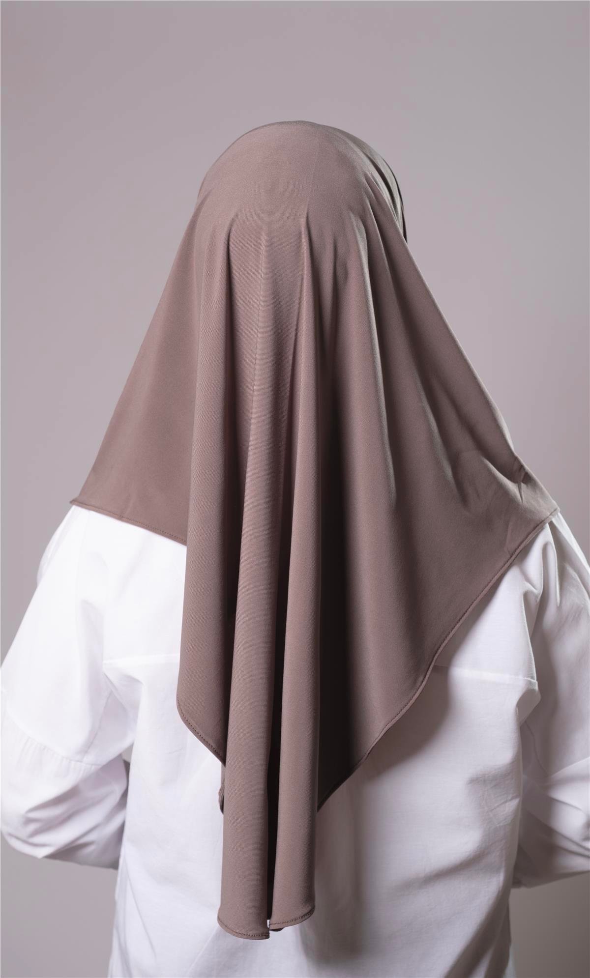 Vizon Pratik Hazır Geçmeli Tesettür Eşarp Sandy Kumaş Yırtmaçlı Düz Hijab 2310_10