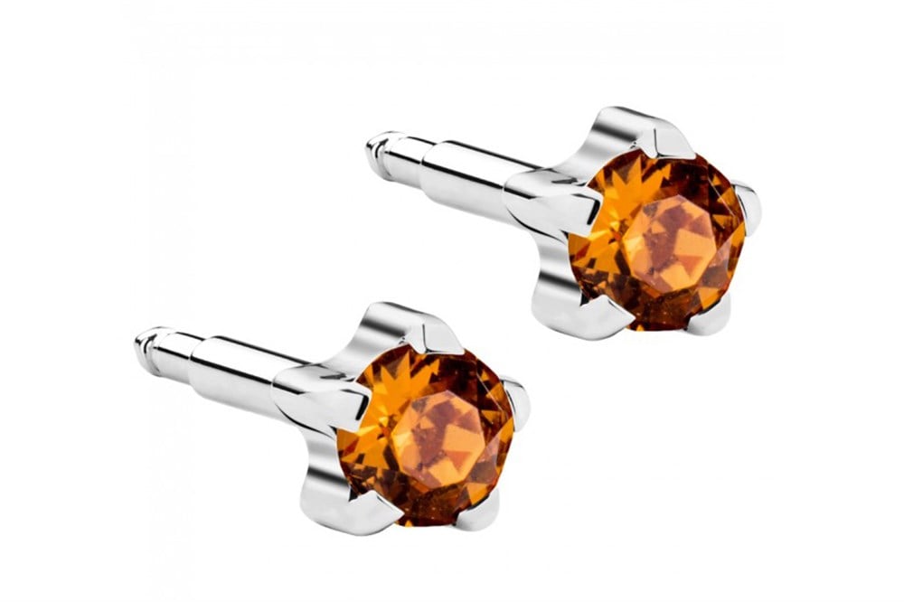 Nina Kulak Delme Küpesi - Tırnaklı- White Topaz