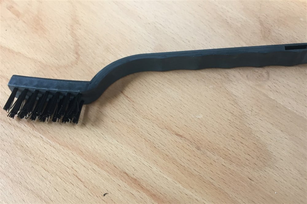 Mini Saplı Kıl Fırça-Sert Kıl-Siyah Plastik Saplı