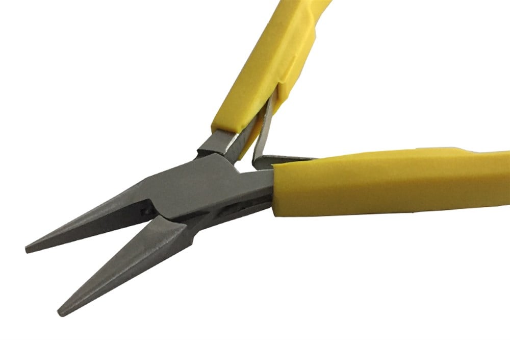 Sarı Saplı Oval Dişsiz Pense-Kısa Ağız