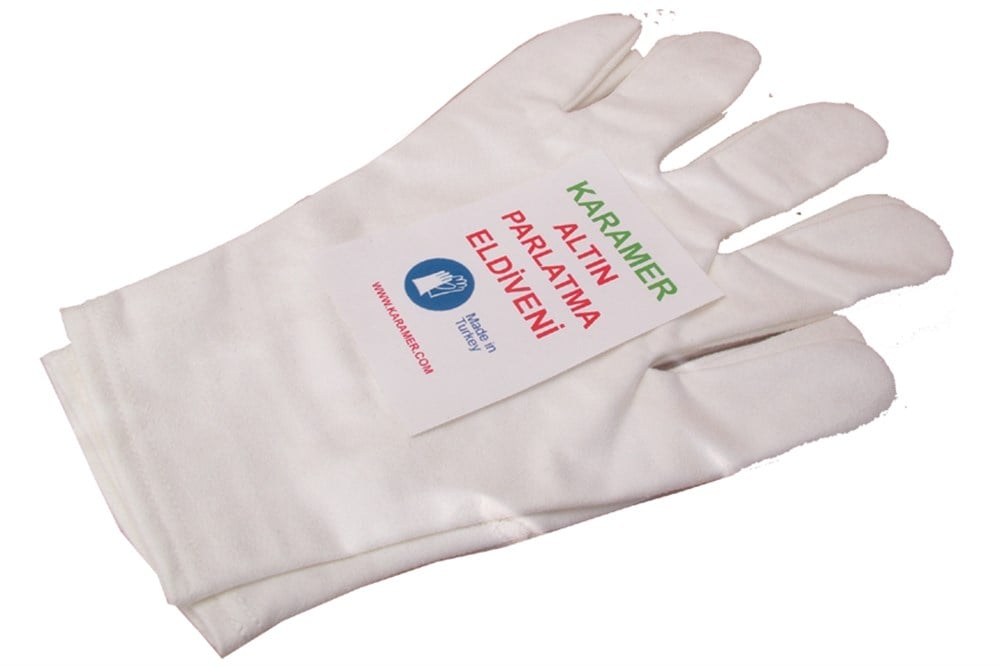 Takı Parlatma Eldiveni-Cilalı Beyaz Eldiven