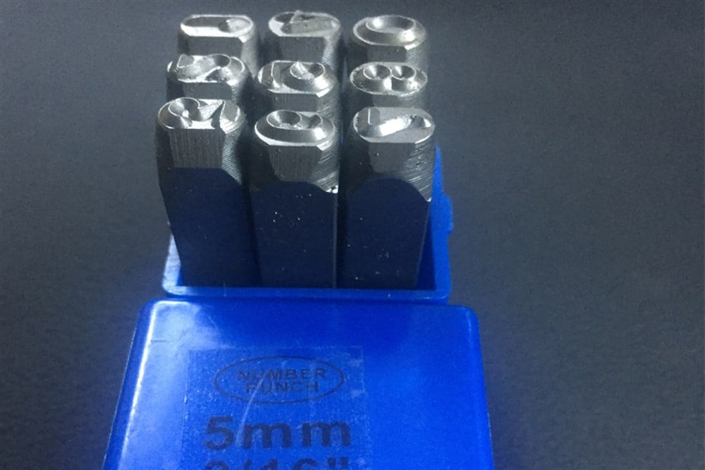 Rakam Damga Seti 0-9   5,0 mm-Plastik Kutu