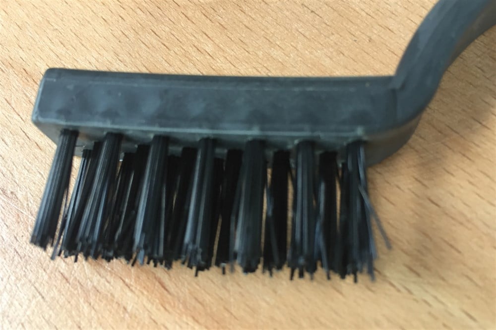 Mini Saplı Kıl Fırça-Sert Kıl-Siyah Plastik Saplı