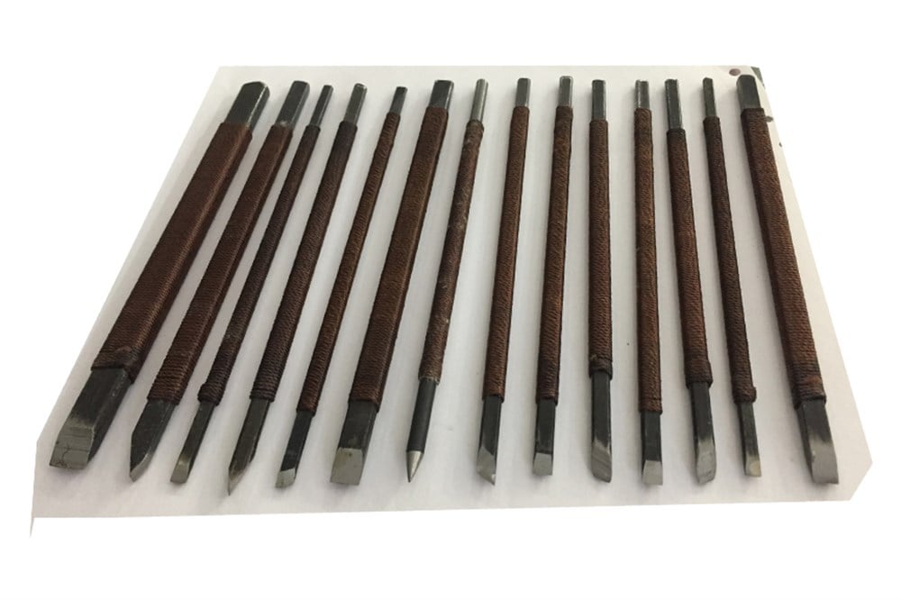 Gravür Bıçak Seti 14'lü-Ahşap Kazıma Bıçak Seti-Çantalı -PRC