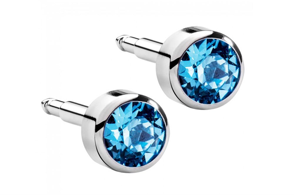 Nina Kulak Delme Küpesi - White Aquamarine