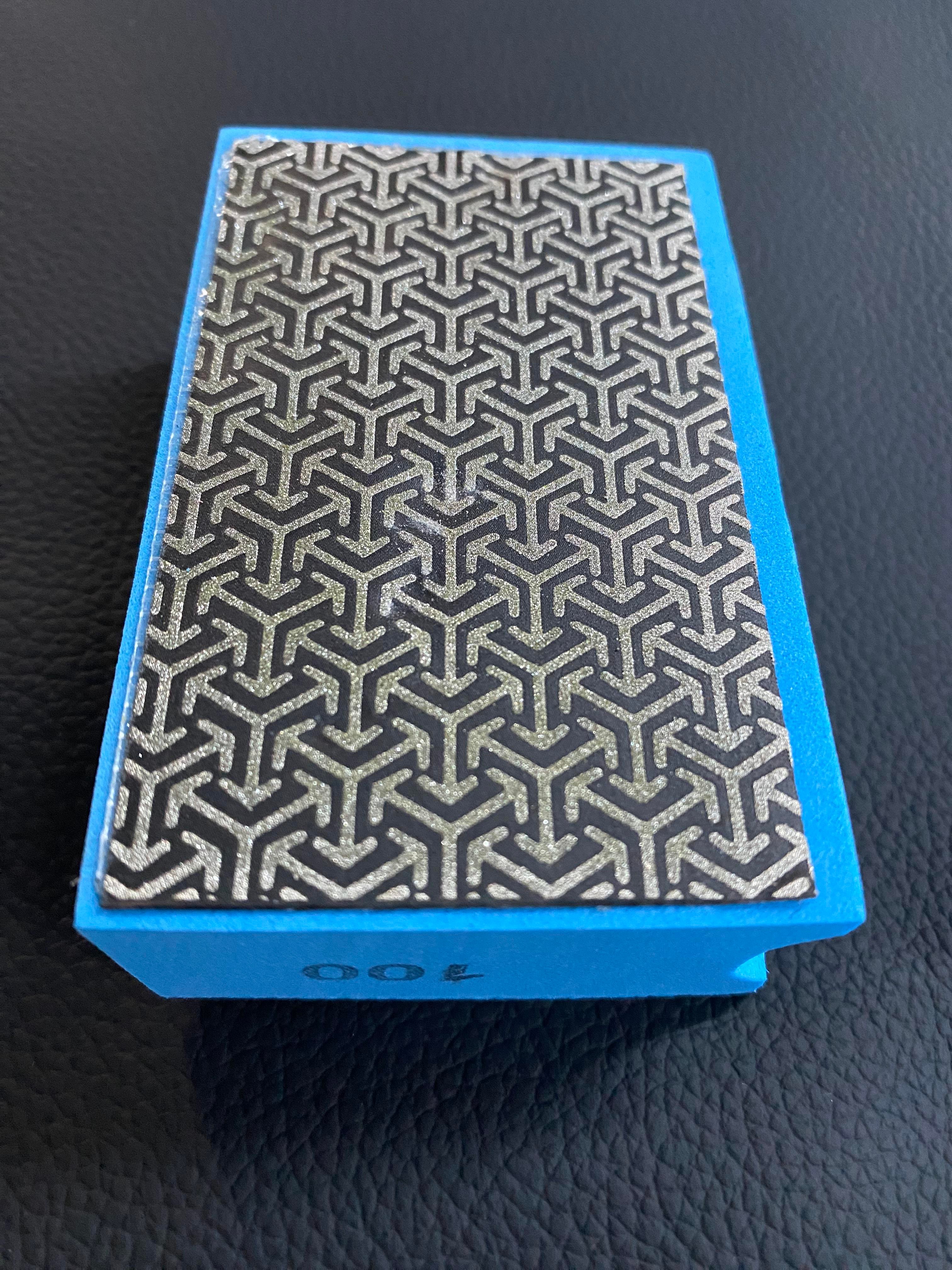 Elmas Kumlama Süngeri-Mavi-No:100  --90x55 mm