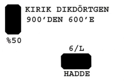 6/L Dikdörtgen Hadde  900-600
