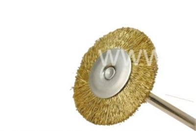 Mandrenli Sarı Tel Fırça Kıvrık Tel 1,9 cm Crimbed&Düz