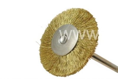 Mandrenli Sarı Tel Fırça Düz Tel 2,1 cm Crimbed&Düz