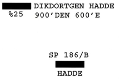 SP 186/B Dikdörtgen Hadde  900-600
