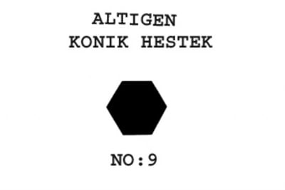 9 Konik Heştek Altıgen 140-040  17'