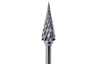 Karbayt Freze Sivri Konik 6 mm-Fine-2 Cut-Bantsız