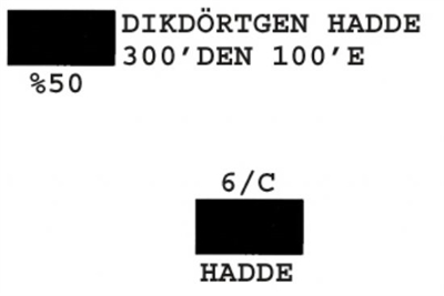 6/C Dikdörtgen Hadde  300-100