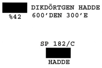 SP 182/C Dikdörtgen Hadde  600-300