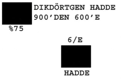 6/E Dikdörtgen Hadde  900-600