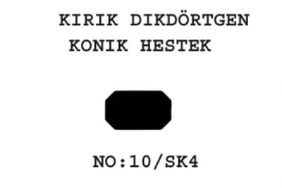 10/SK4 Konik Heştek Kırık Dikdörtgen 6x2/16x12  17'