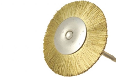 Mandrenli Sarı Tel Fırça 3 cm Düz&Crimbed
