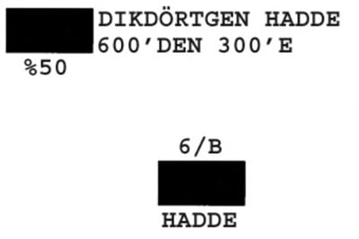 6/B Dikdörtgen Hadde  600-300