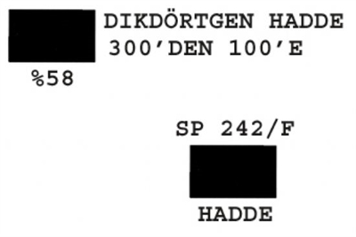 SP 242/F Dikdörtgen Hadde  300-100