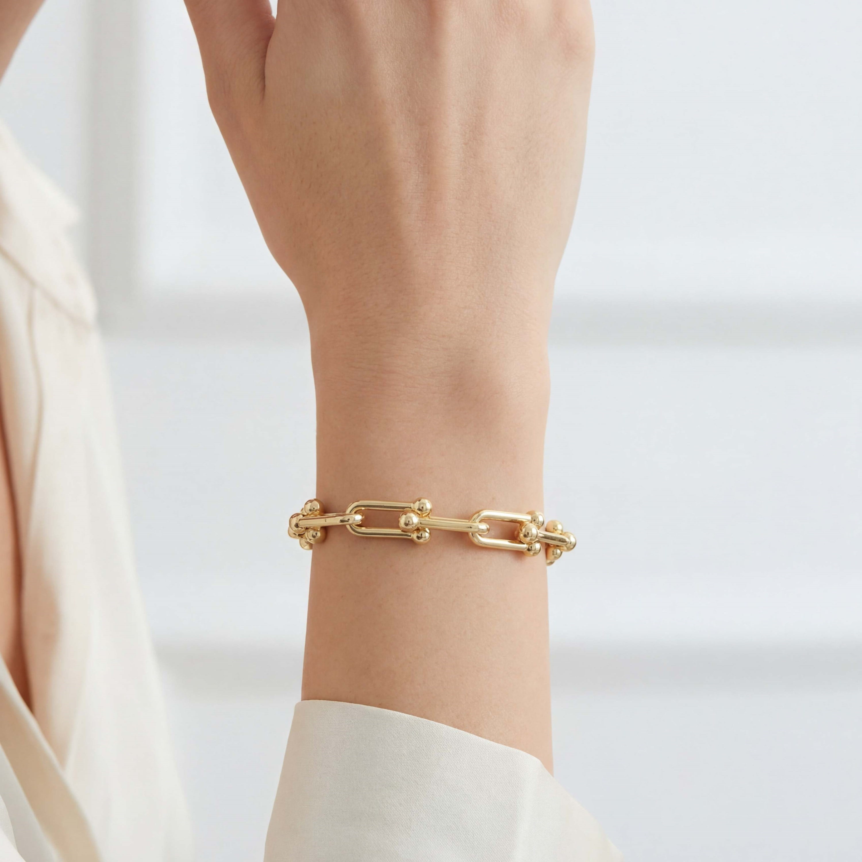 14 Ayar Altın Kaplama Tiffany Model Kolye - Küpe - Bileklik Takı Seti  TH-0325