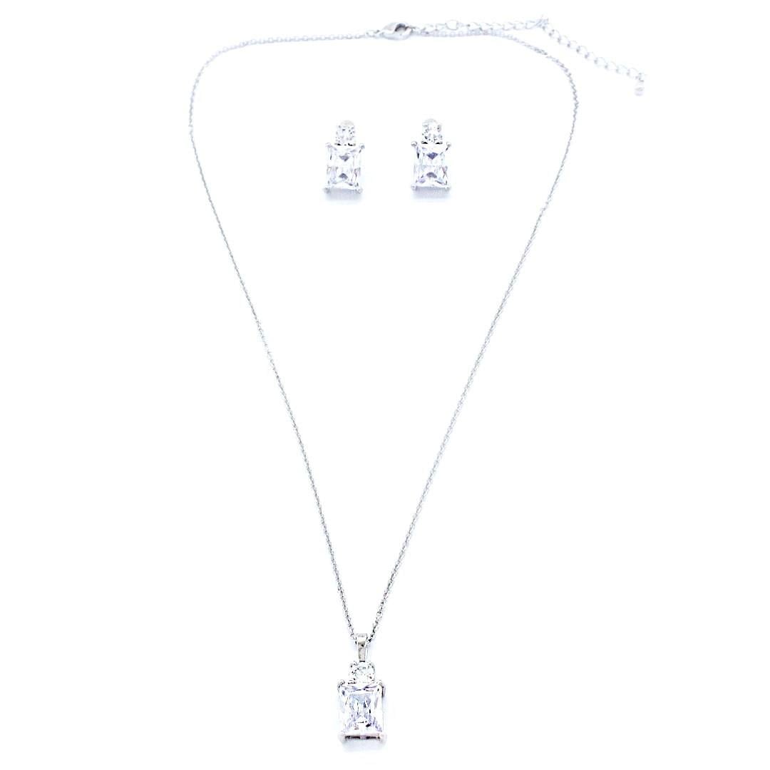 316L Çelik Baget Zirkon Taşlı Kadın Set SET-154