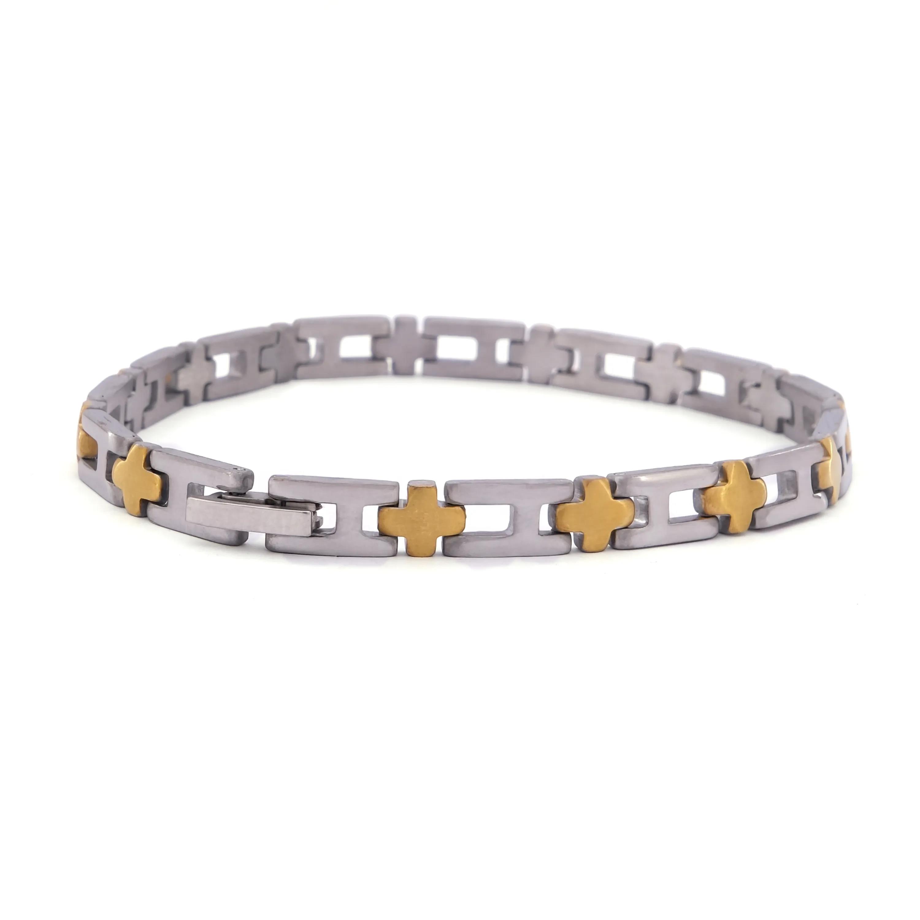 316L Çelik Çift Renkli Erkek Bileklik EBLK-353