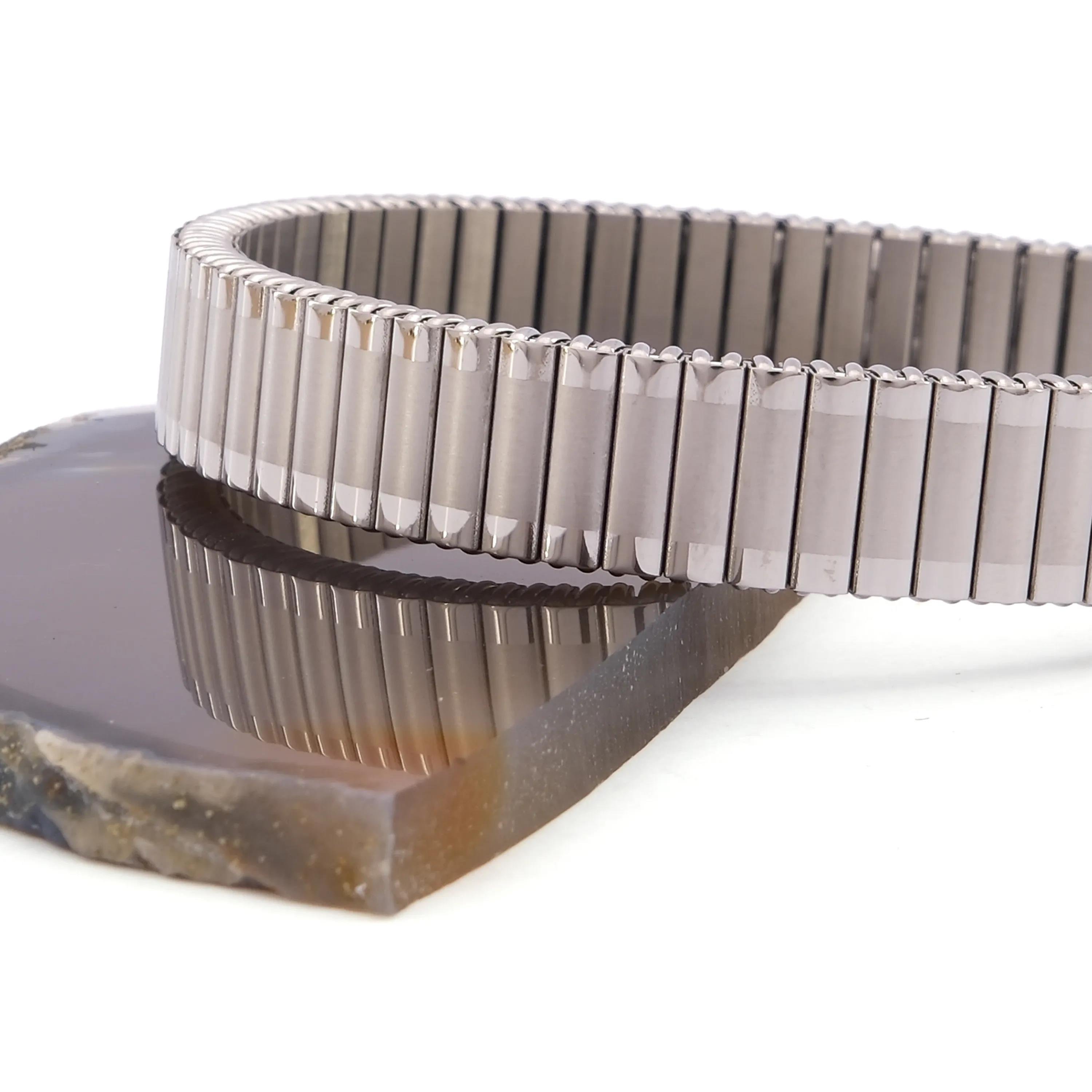 316L Çelik Gri  iİtalyan Charm Erkek Kelepçe Bileklik EBLK-408