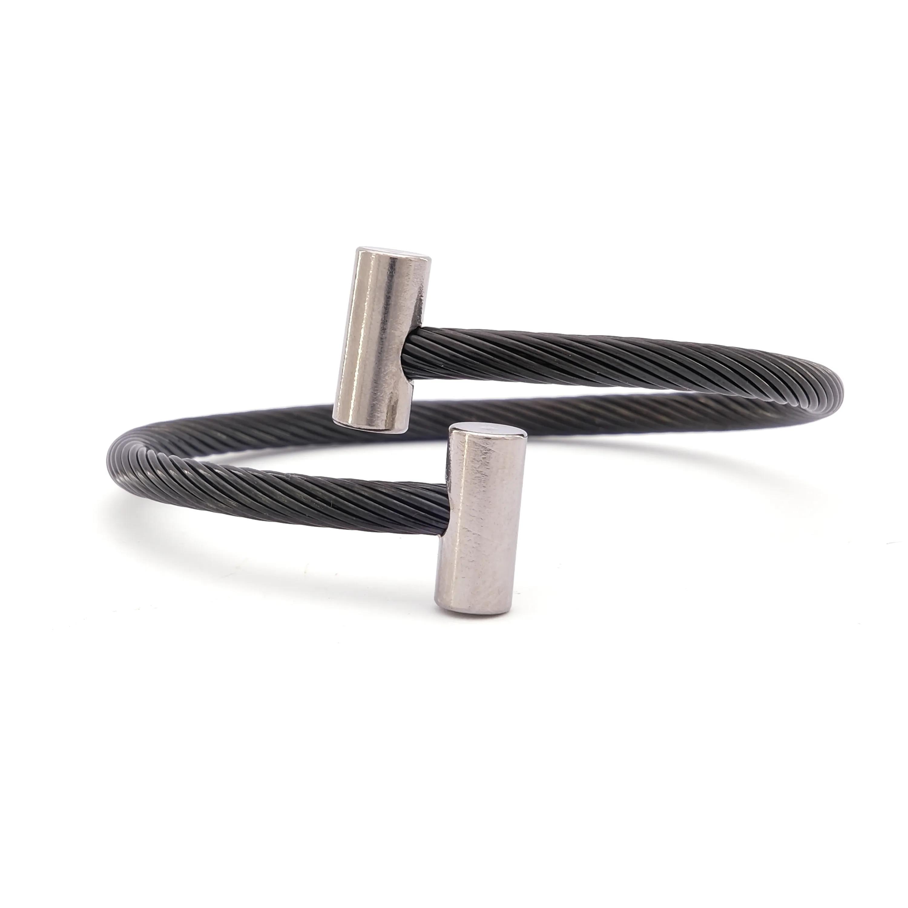 316L Çelik Siyah Erkek Bileklik EBLK-362