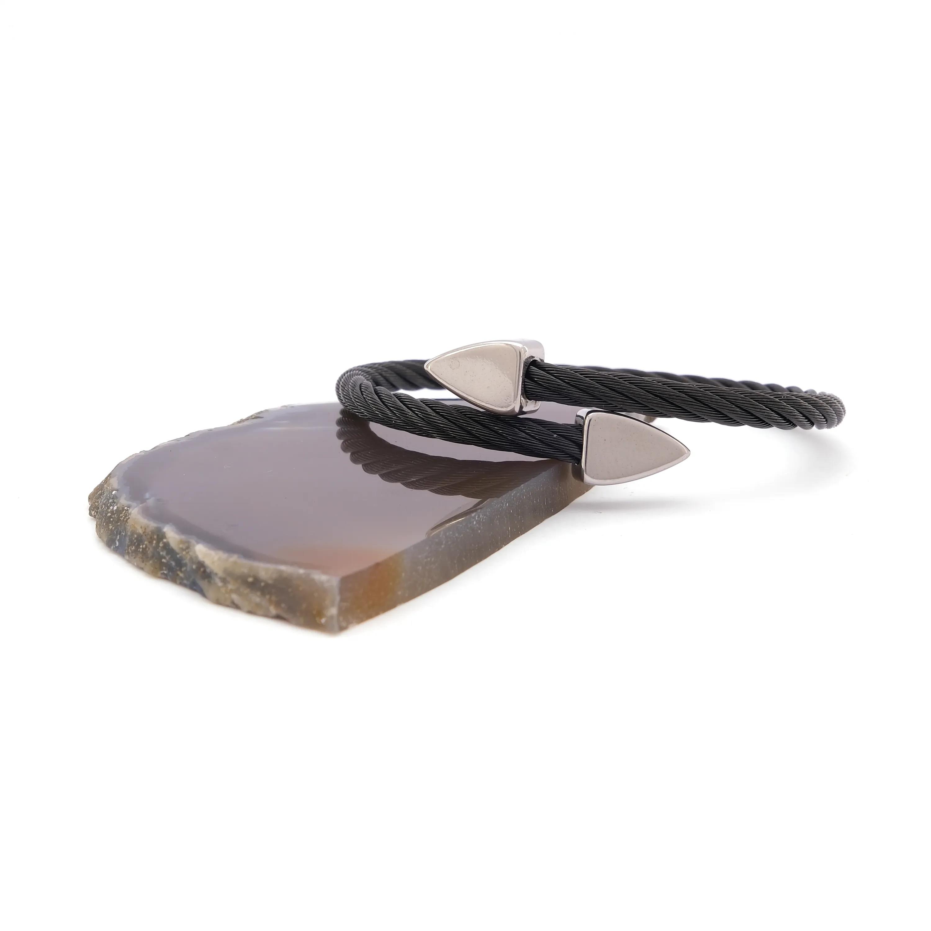 316L Çelik Siyah Erkek Bileklik EBLK-366