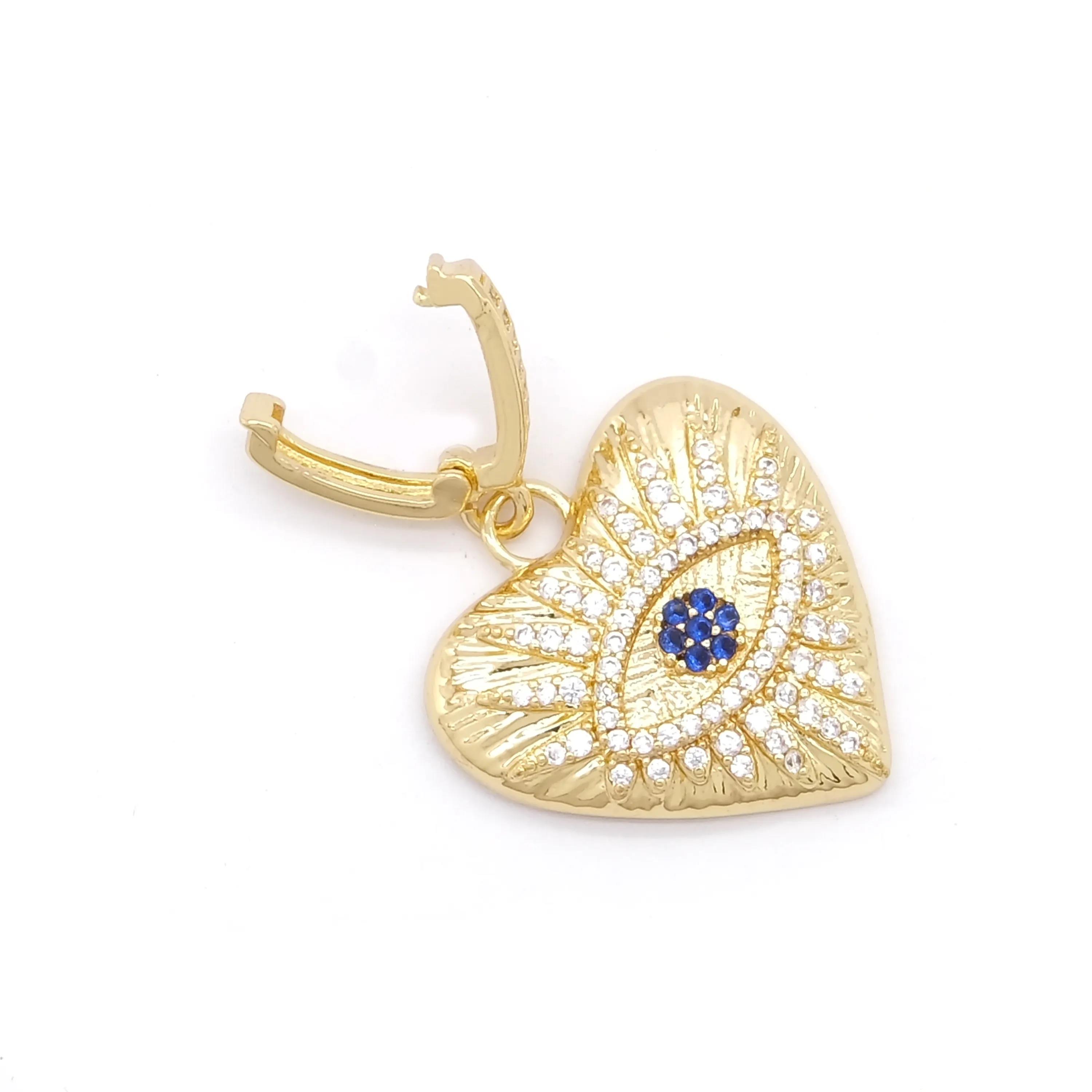 Ajda Charm Çelik Altın Kaplama Kadın Göz Kalpli Model-CHR-115