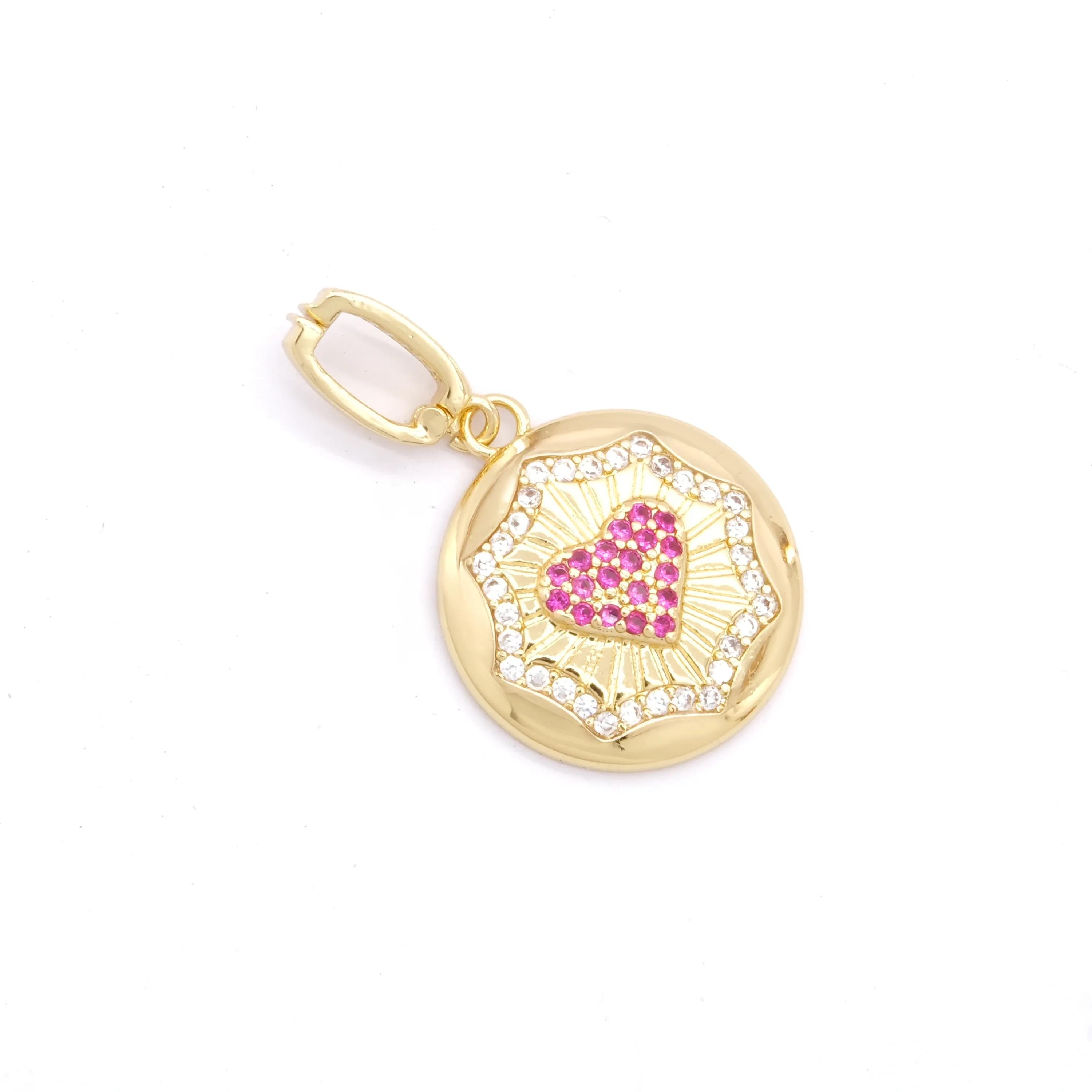 Ajda Charm Çelik Altın Kaplama Kadın Yuvarlak Kalp Model-CHR-121