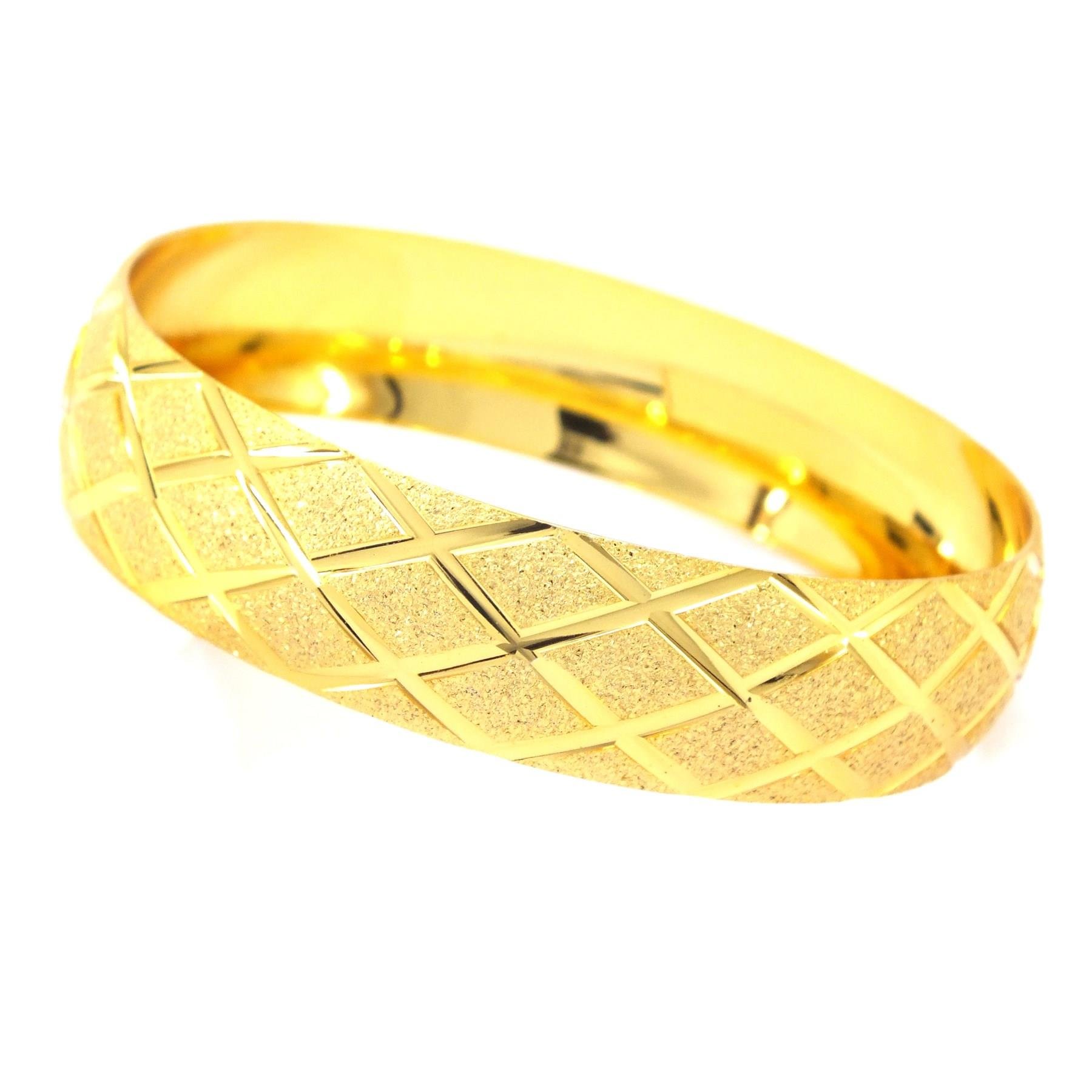 Altın Kaplama Baklava Model Bilezik 1.5 cm BLZ-3038