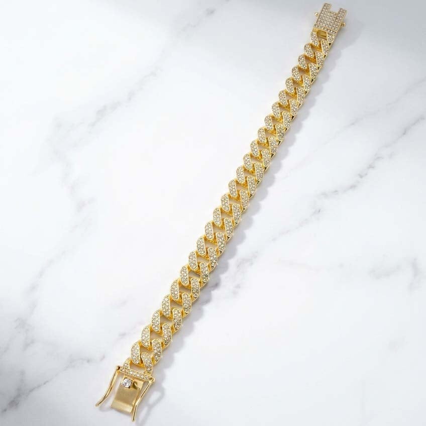 Altın Kaplama Cuban Gurmet Bileklik BLK-1382