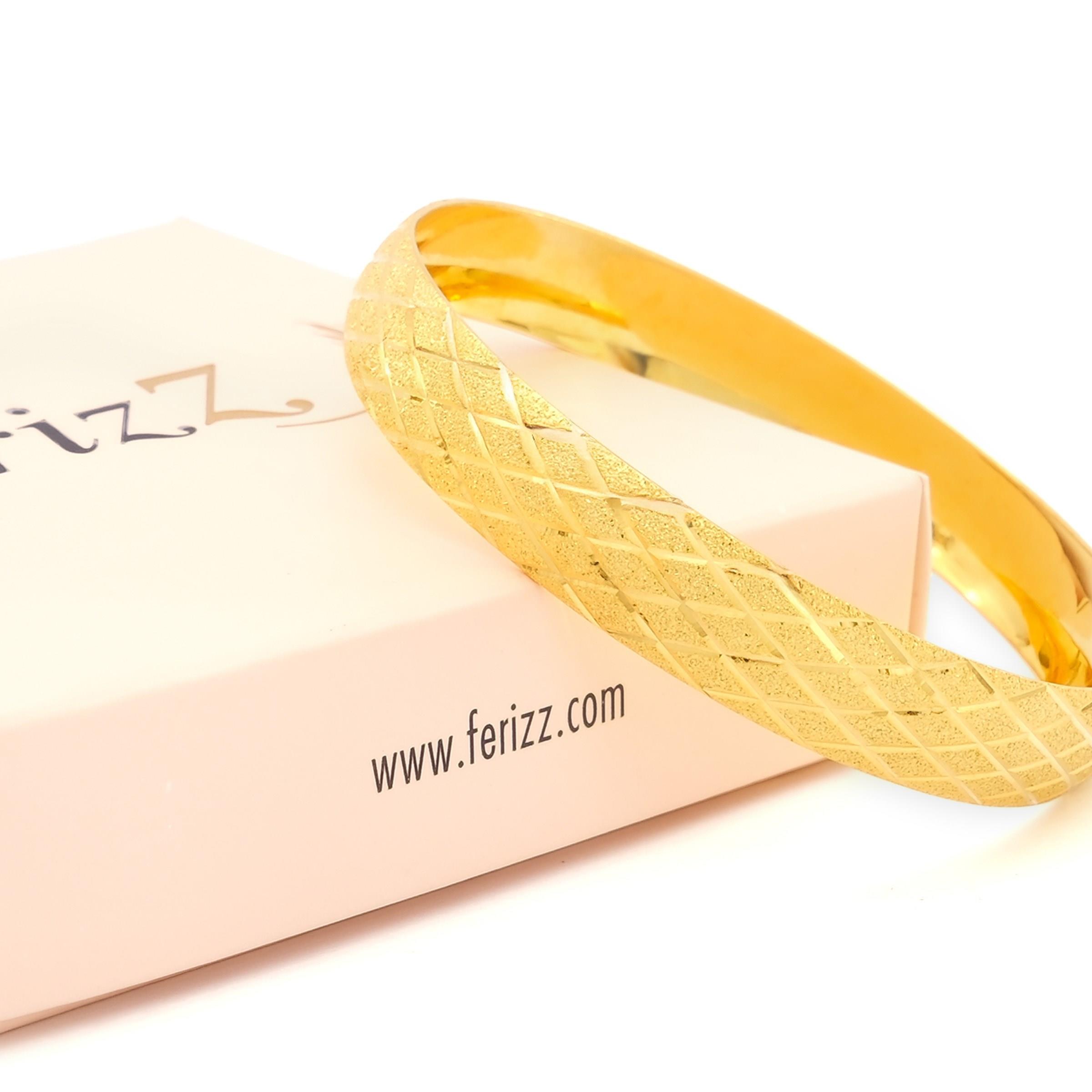 Altın Kaplama İmitasyon 1cm Baklava Model Bilezik BLZ-3122