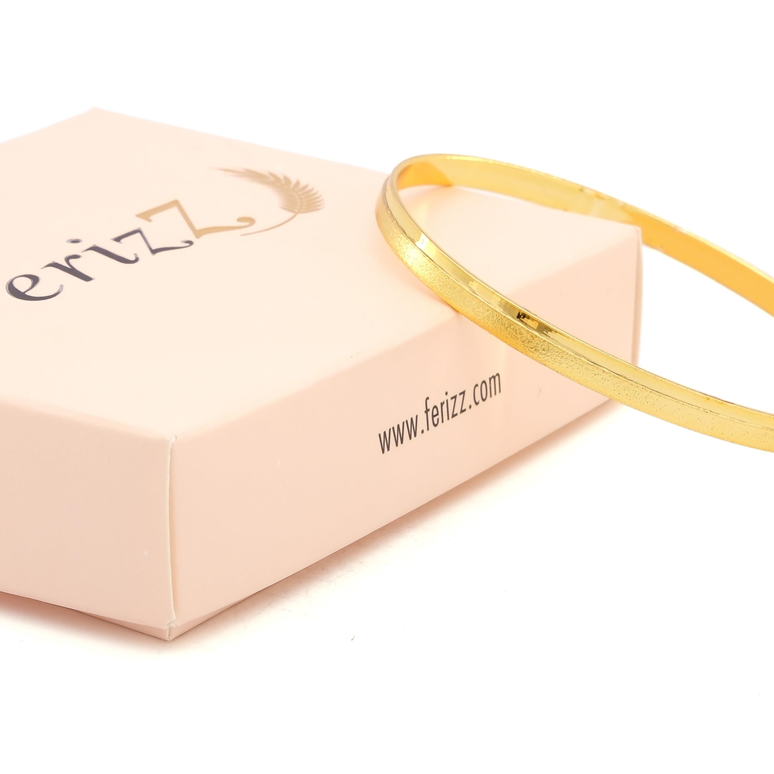 Altın Kaplama İmitasyon 4mm Simli Kibrit Çöpü Bilezik BLZ-3121