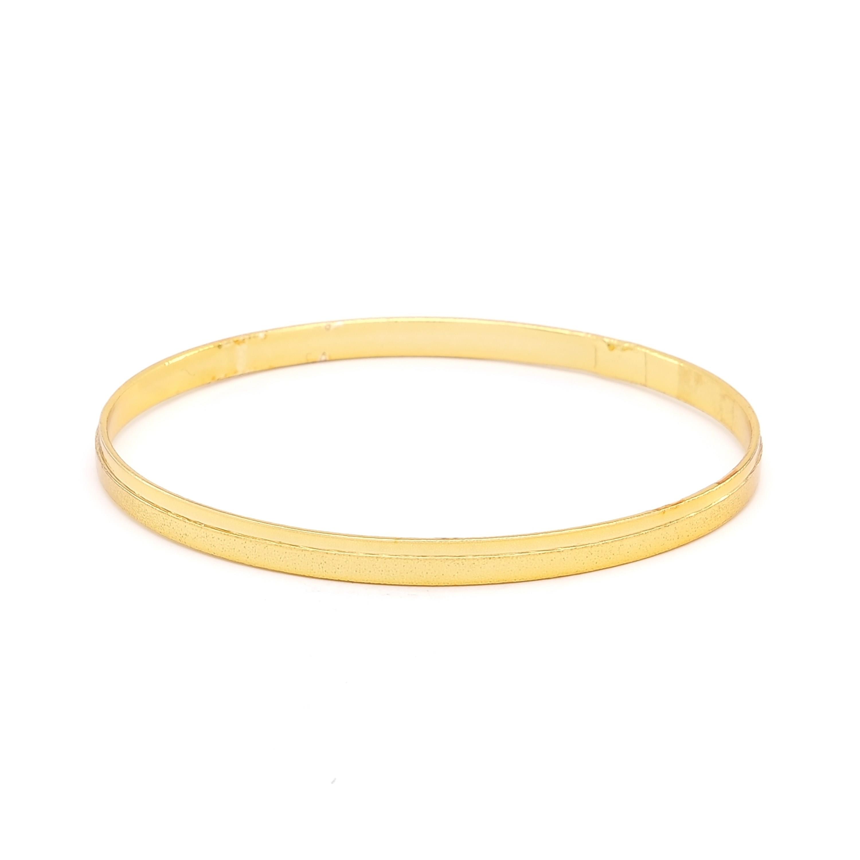 Altın Kaplama İmitasyon 4mm Simli Kibrit Çöpü Bilezik BLZ-3121