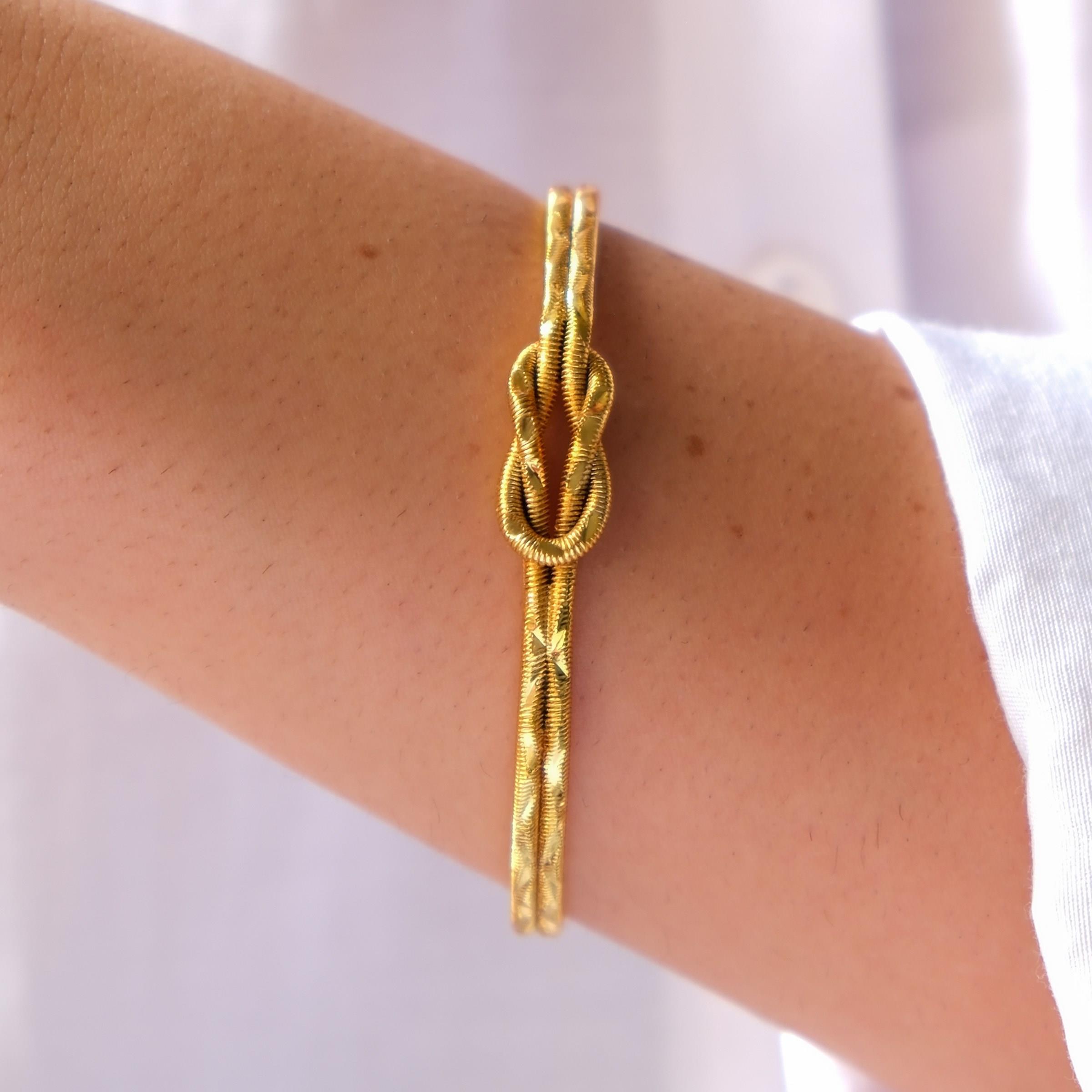 Altın Kaplama İmitasyon Aşk Düğümü Ajda Model Bilezik BLZ-3120